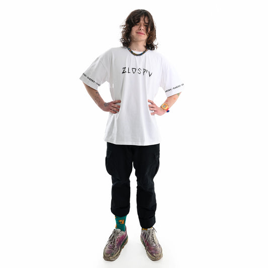 Футболка "Zlospiv" Bartky Біла на моделі