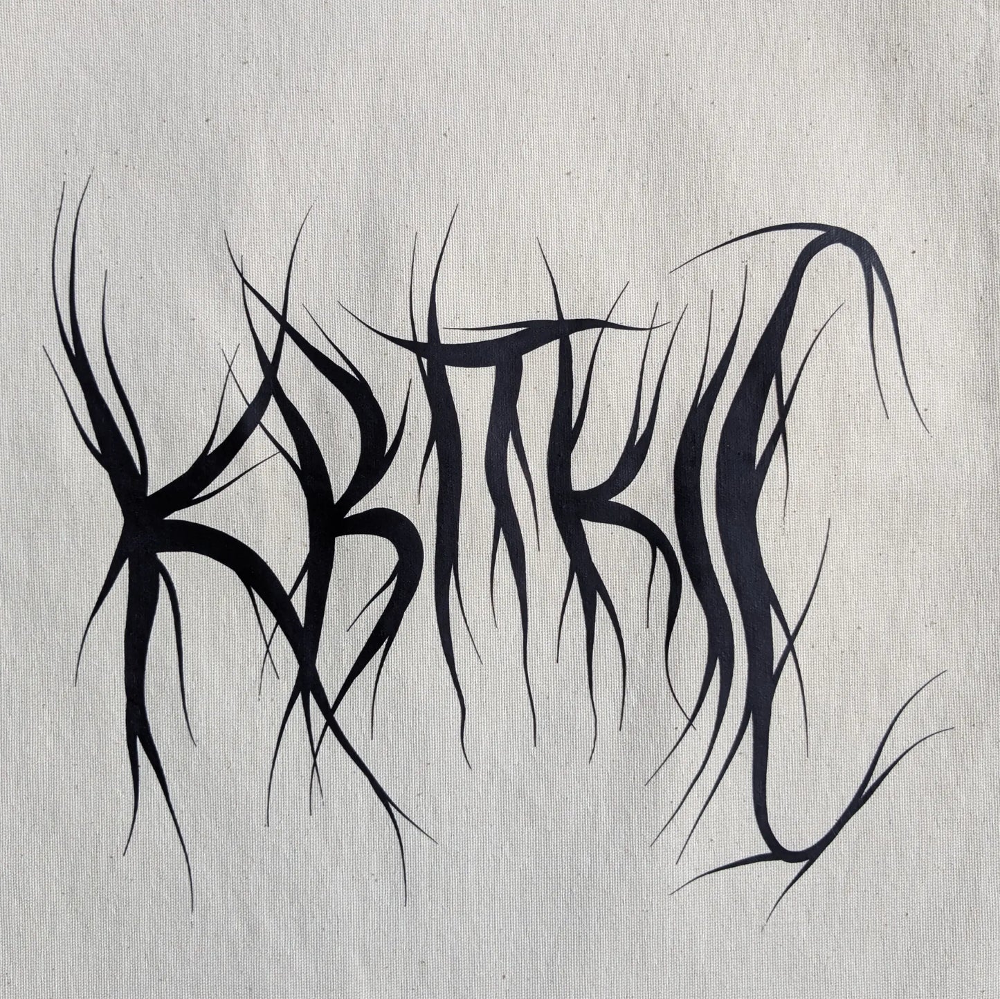 Торба "квітKILLS" Квіткіс з Червоним принтом зблизька