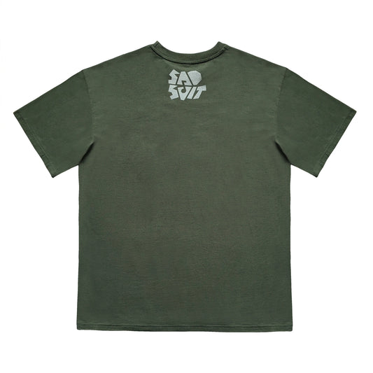 Футболка «Під Звуки Касет» Хакі SadSvit ззаду