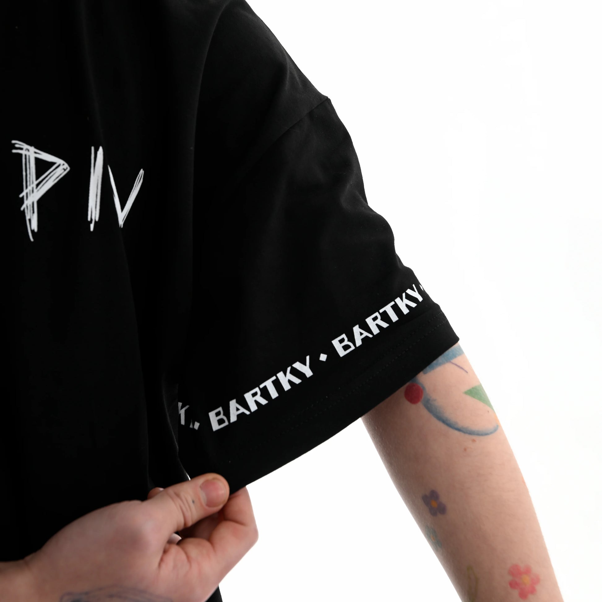 Футболка "Zlospiv" Bartky Чорна принт на рукаві