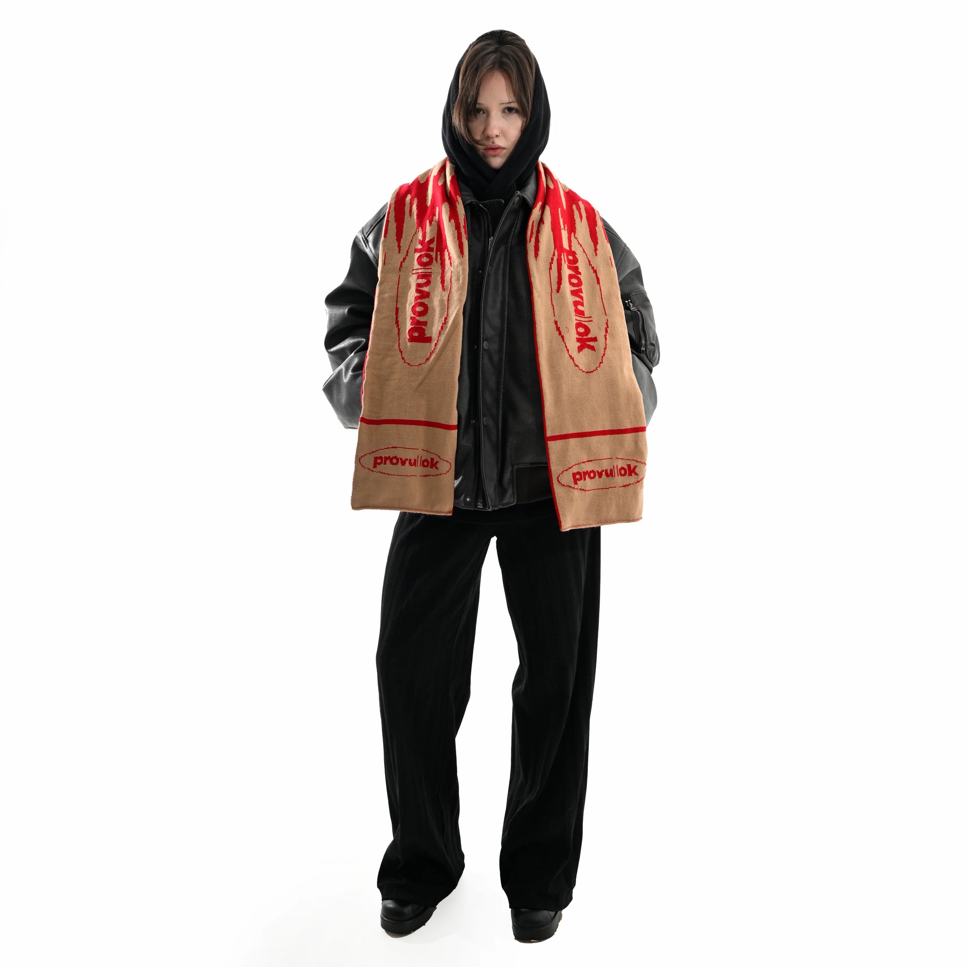 Шарф provulok Піщано-багряний