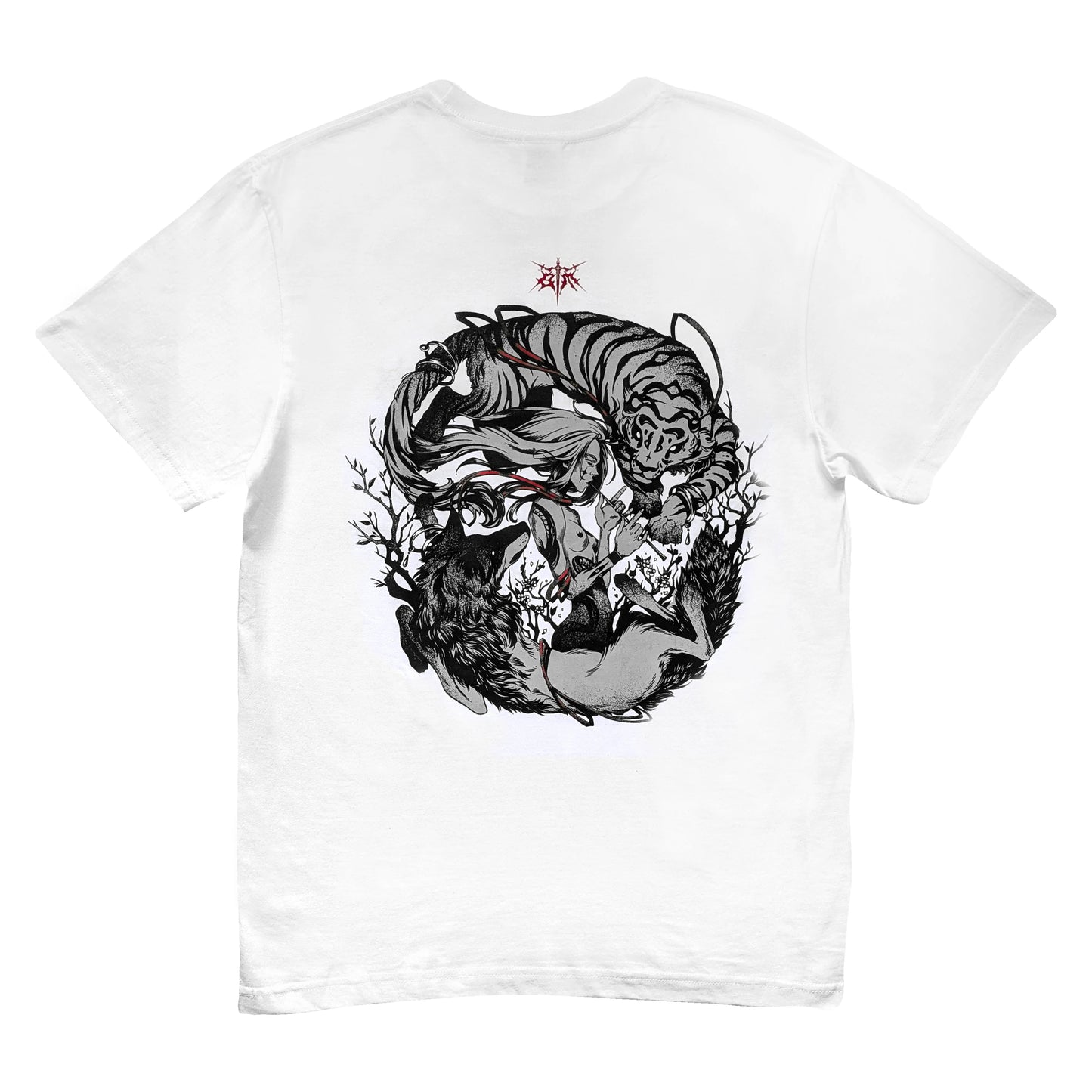 Футболка "Лапки" Burned Time Machine ззаду
