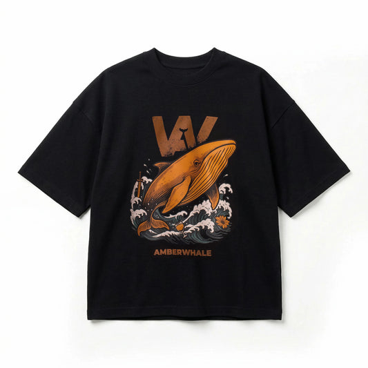 Футболка «Кит» Amberwhale чорна