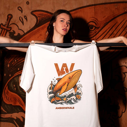 Футболка «Кит» Amberwhale шампань вживу