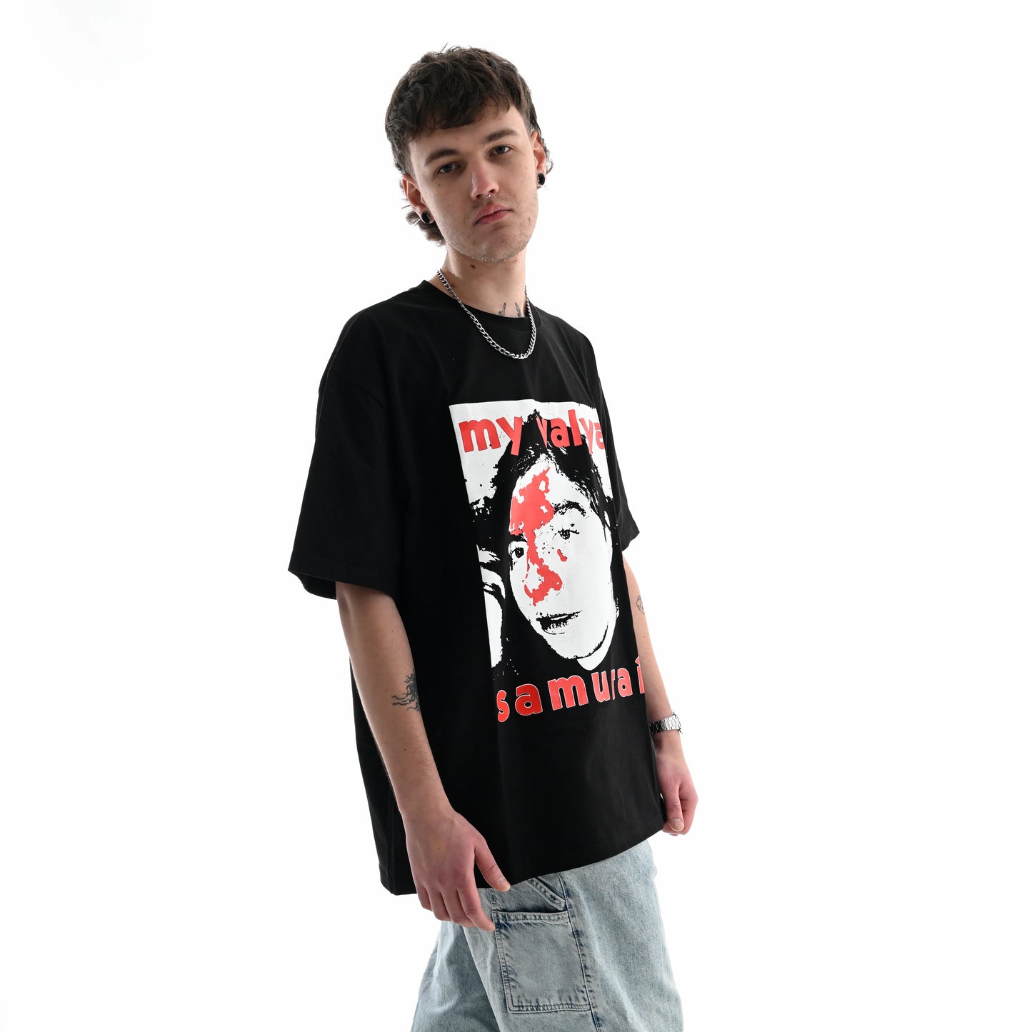 Футболка "my valya samurai" Чорна збоку