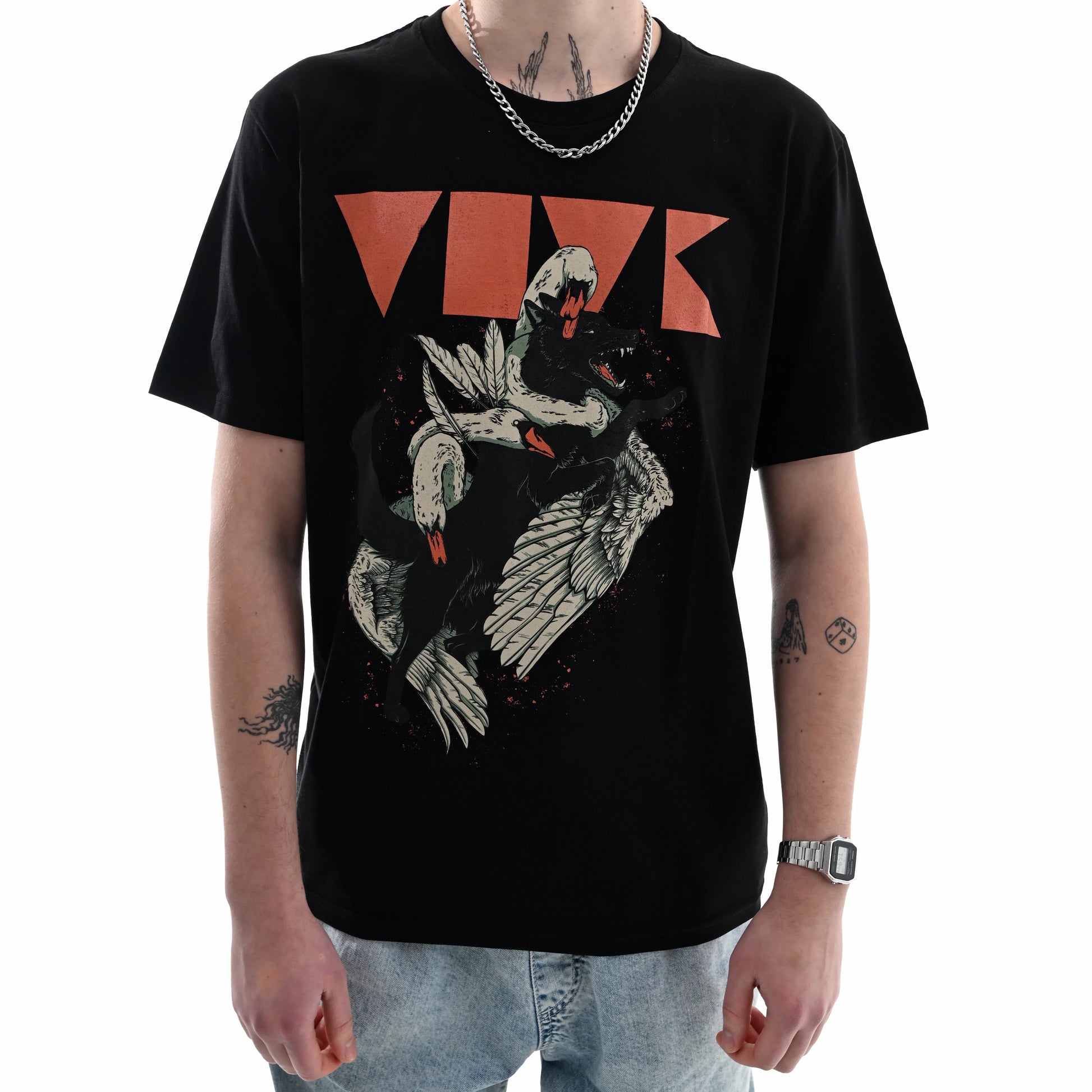 Футболка "SWANS" Vøvk зблизька